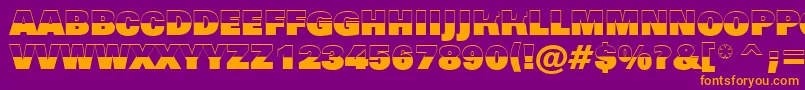 AGrotictitulbwhv Font – Orange Fonts on Purple Background