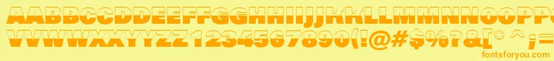 AGrotictitulbwhv Font – Orange Fonts on Yellow Background