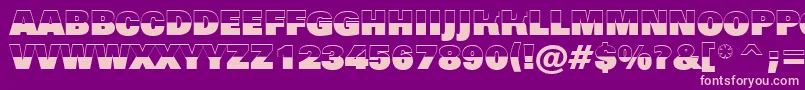 AGrotictitulbwhv Font – Pink Fonts on Purple Background