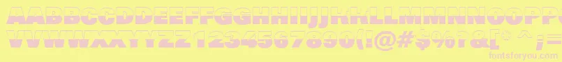 AGrotictitulbwhv Font – Pink Fonts on Yellow Background