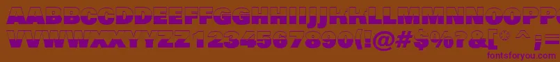 AGrotictitulbwhv Font – Purple Fonts on Brown Background