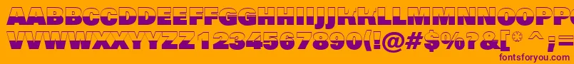 AGrotictitulbwhv-Schriftart – Violette Schriften auf orangefarbenem Hintergrund