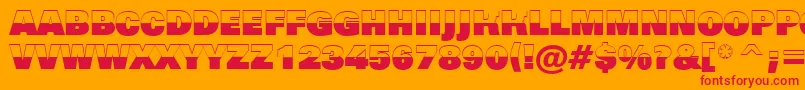 AGrotictitulbwhv Font – Red Fonts on Orange Background