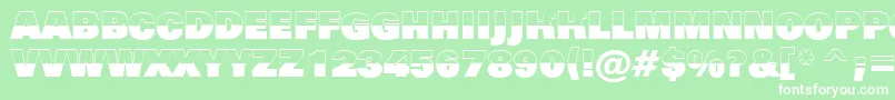 AGrotictitulbwhv Font – White Fonts on Green Background