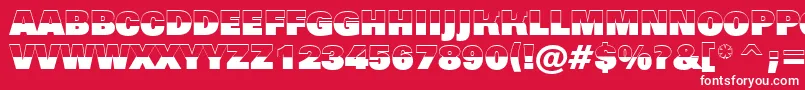 AGrotictitulbwhv Font – White Fonts on Red Background