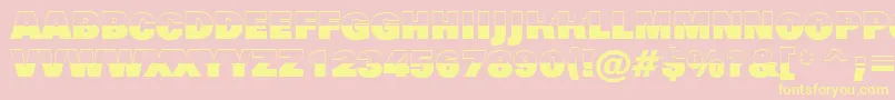 AGrotictitulbwhv Font – Yellow Fonts on Pink Background