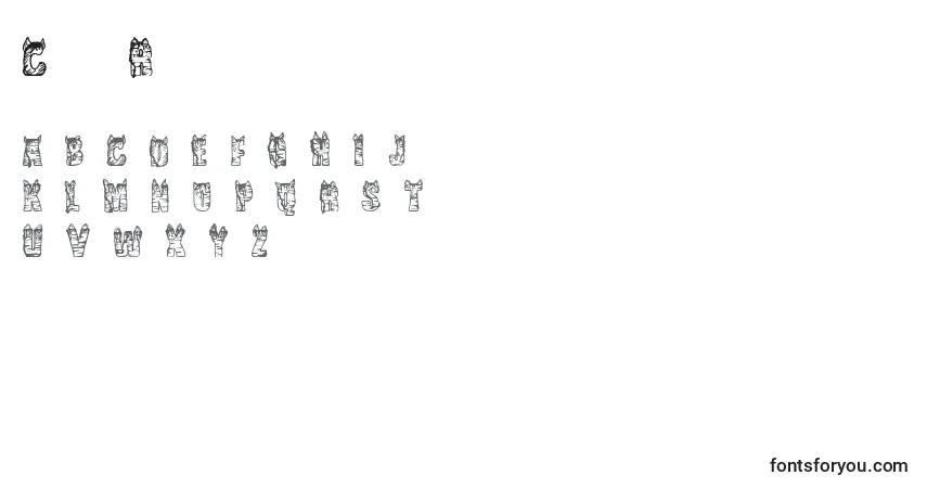 Schriftart CfnaviaRegular – Alphabet, Zahlen, spezielle Symbole
