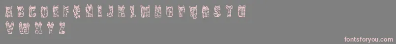 CfnaviaRegular-fontti – vaaleanpunaiset fontit harmaalla taustalla