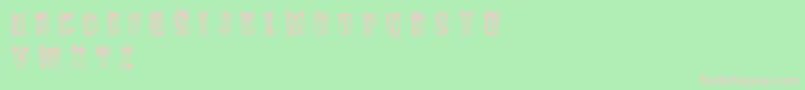 CfnaviaRegular Font – Pink Fonts on Green Background