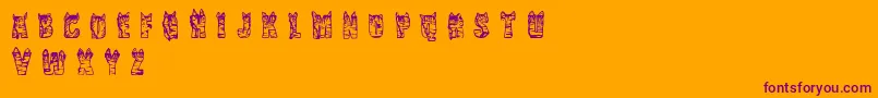 CfnaviaRegular Font – Purple Fonts on Orange Background