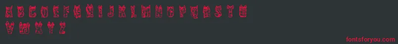 CfnaviaRegular Font – Red Fonts on Black Background
