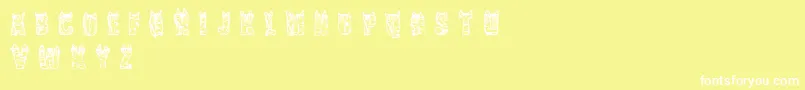 CfnaviaRegular Font – White Fonts on Yellow Background