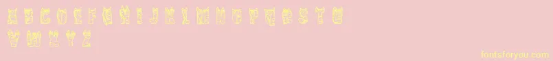CfnaviaRegular-Schriftart – Gelbe Schriften auf rosa Hintergrund