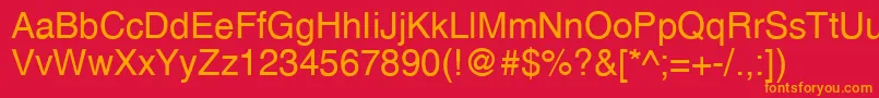 Aberdeen Font – Orange Fonts on Red Background