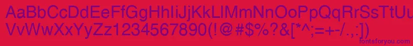 Aberdeen Font – Purple Fonts on Red Background