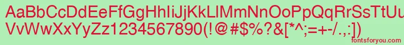 Aberdeen Font – Red Fonts on Green Background