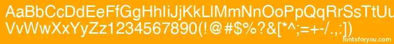 Aberdeen Font – White Fonts on Orange Background