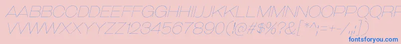 GalderglynnTitlingUlIt Font – Blue Fonts on Pink Background