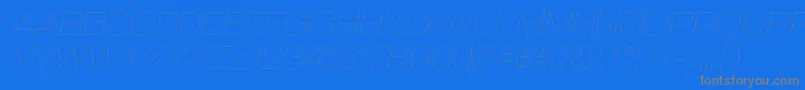 GalderglynnTitlingUlIt-Schriftart – Graue Schriften auf blauem Hintergrund