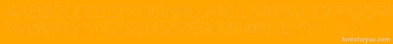 GalderglynnTitlingUlIt-Schriftart – Rosa Schriften auf orangefarbenem Hintergrund