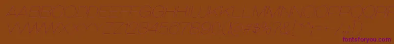 GalderglynnTitlingUlIt-fontti – violetit fontit ruskealla taustalla