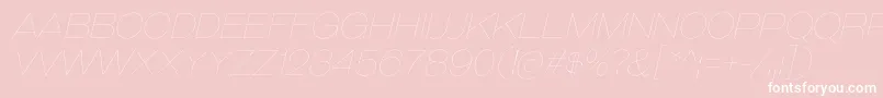 GalderglynnTitlingUlIt-Schriftart – Weiße Schriften auf rosa Hintergrund