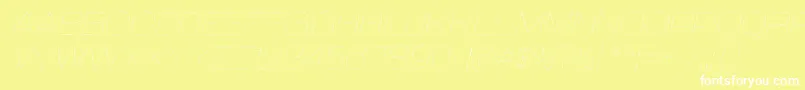 Czcionka GalderglynnTitlingUlIt – białe czcionki na żółtym tle