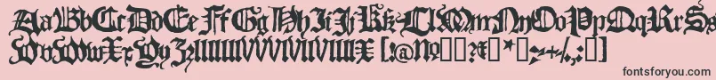 Шрифт BlackletterHplhs – чёрные шрифты на розовом фоне