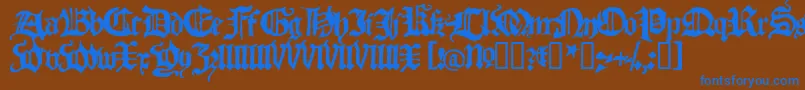 Police BlackletterHplhs – polices bleues sur fond brun