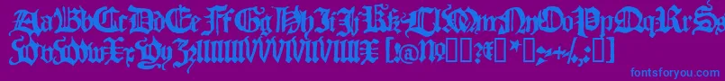 Подробнее о шрифте BlackletterHplhs Шрифт BlackletterHplhs – синие шрифты на фиолетовом фоне