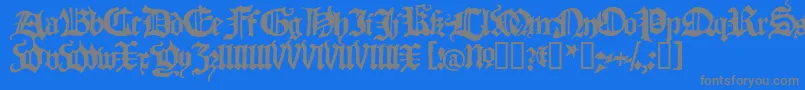 Czcionka BlackletterHplhs – szare czcionki na niebieskim tle