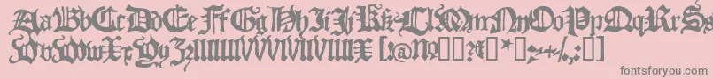 BlackletterHplhs-Schriftart – Graue Schriften auf rosa Hintergrund