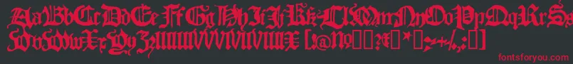 BlackletterHplhs Font – Red Fonts on Black Background