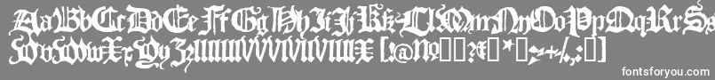 BlackletterHplhs-Schriftart – Weiße Schriften auf grauem Hintergrund