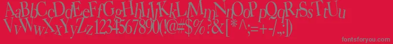 BearRegularTtstd Font – Gray Fonts on Red Background