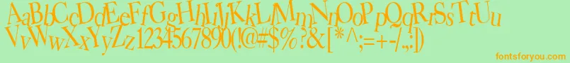 BearRegularTtstd Font – Orange Fonts on Green Background