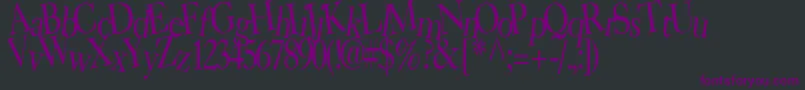 BearRegularTtstd Font – Purple Fonts on Black Background