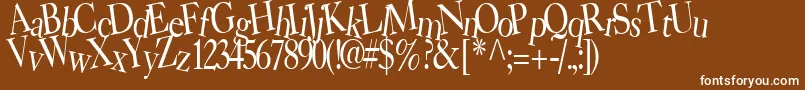 BearRegularTtstd Font – White Fonts on Brown Background