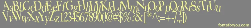 BearRegularTtstd Font – Yellow Fonts on Gray Background