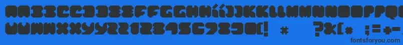フォントThinkPink – 黒い文字の青い背景