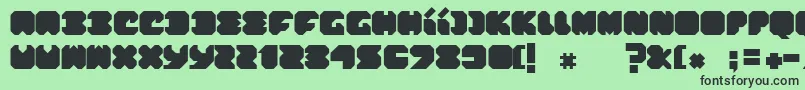 フォントThinkPink – 緑の背景に黒い文字