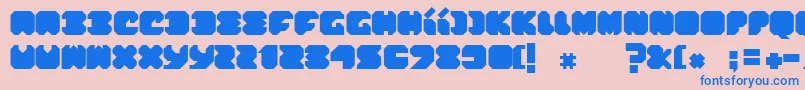フォントThinkPink – ピンクの背景に青い文字