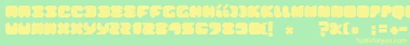 ThinkPink-fontti – keltaiset fontit vihreällä taustalla