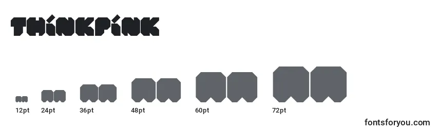 Размеры шрифта ThinkPink