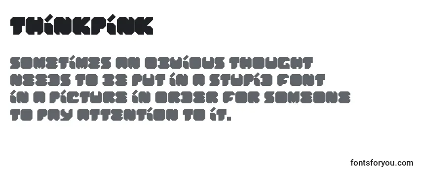 Przegląd czcionki ThinkPink