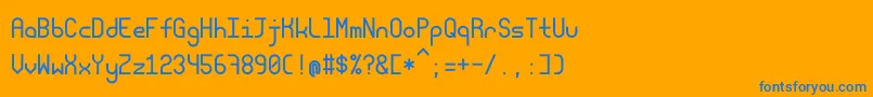 フォントModum – オレンジの背景に青い文字