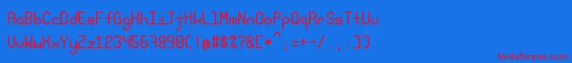 フォントModum – 赤い文字の青い背景