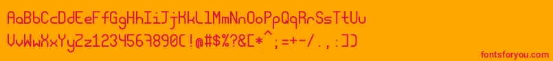 Modum Font – Red Fonts on Orange Background