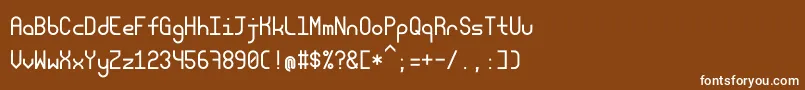 フォントModum – 茶色の背景に白い文字