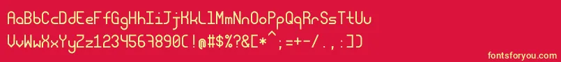 Modum Font – Yellow Fonts on Red Background